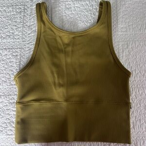 Lululemon Mustard Ribbed Crop Top